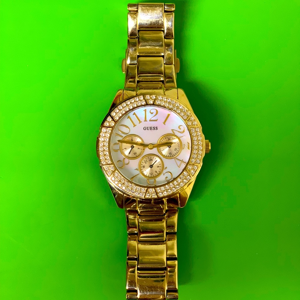 Gold Guess watch